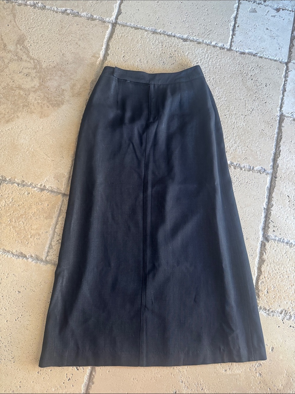 Ellen Tracy Black Maxi A-Line Skirt